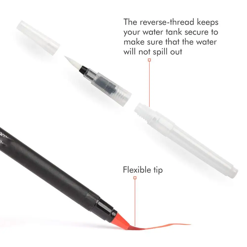 Акварельная кисть ручка 48 цветов маркеры для каллиграфии раскраска рисунок Oen