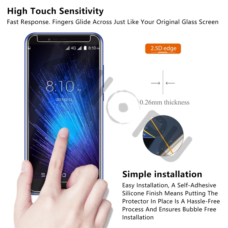 10 шт./лот Премиум закаленное Стекло для Blackview P6000 5 дюйма Экран протектор