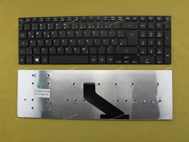 Новая немецкая клавиатура для ноутбука Acer TravelMate P273-M P273-MG P455-M P455-MG, черная, без рамки