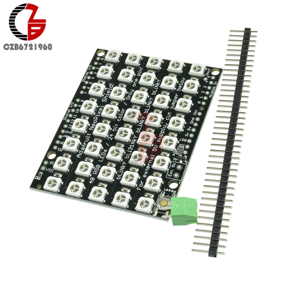 8x5 40 СВЕТОДИОДНЫЙ матричный WS2812 светодиодный 5050 RGB Полноцветный драйвер платы для
