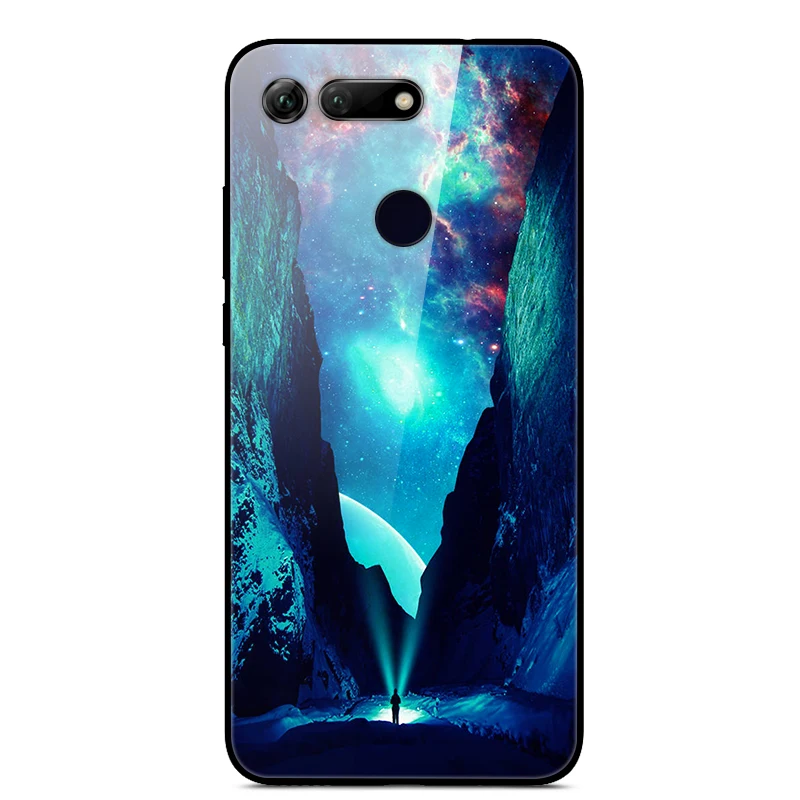 Чехол для Huawei Honor View 20 V20 чехол с рисунком жесткая задняя крышка из закаленного