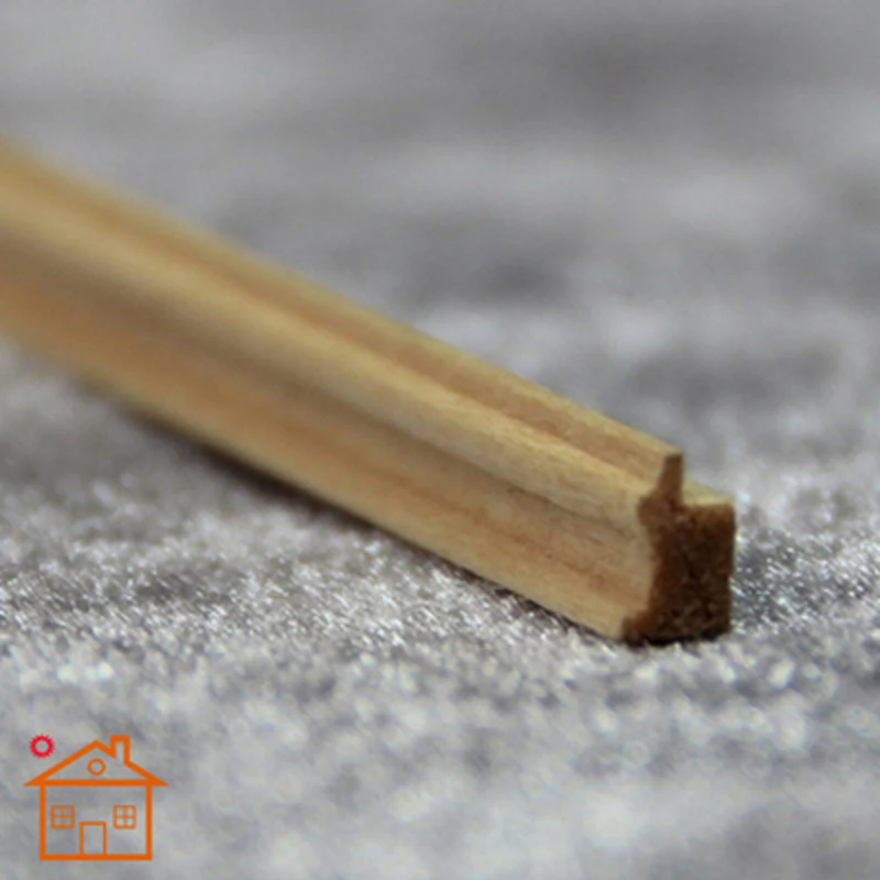 Dollhouse molding basswood dollhouse mini trim Waist wood line 1/12 scale L60*0.5cm #B005 | Игрушки и хобби