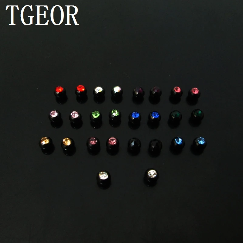 Горячие оптовые части ювелирных изделий для тела 100 шт смешанные 13 цветов 1 2*3 мм