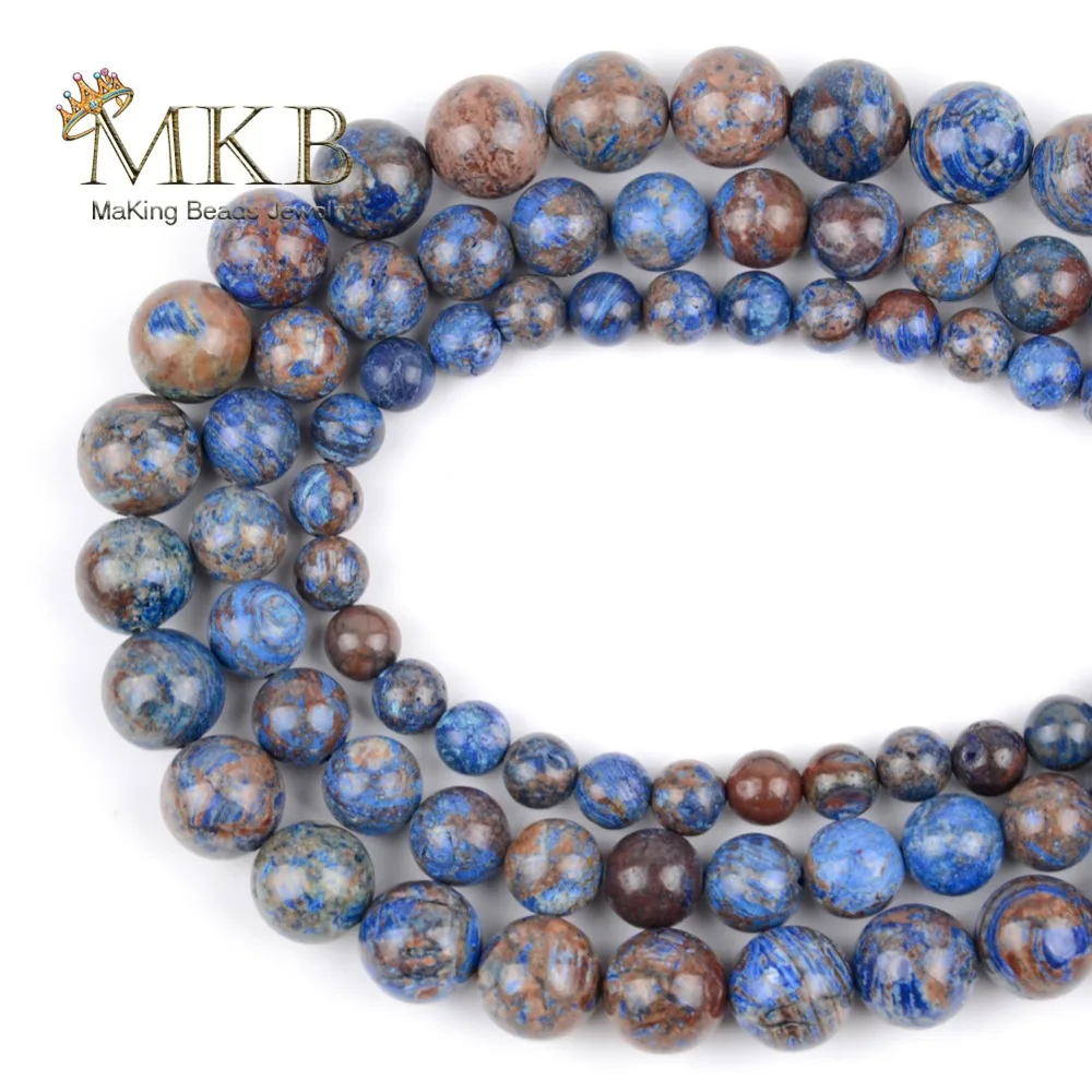 

Genuine Blue Charoite Beads Natural Stone Round Beads For Jewelry Making 6/8/10/12mm Loose Beads Fit Diy Bracelet Wholesale
