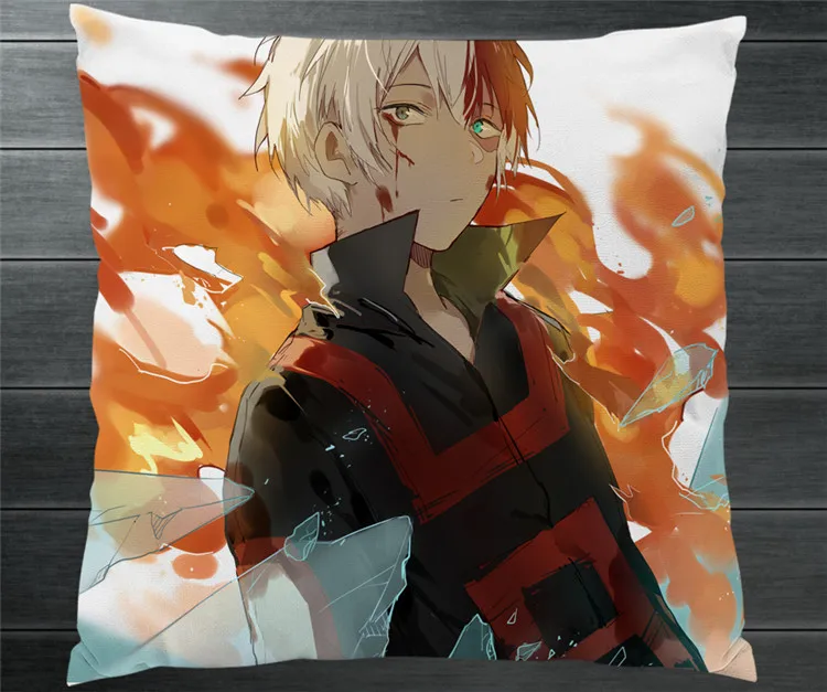 Boku No My Hero Академия Todoroki Shoto двухсторонняя подушка чехол 40x40 см искусственный Чехол