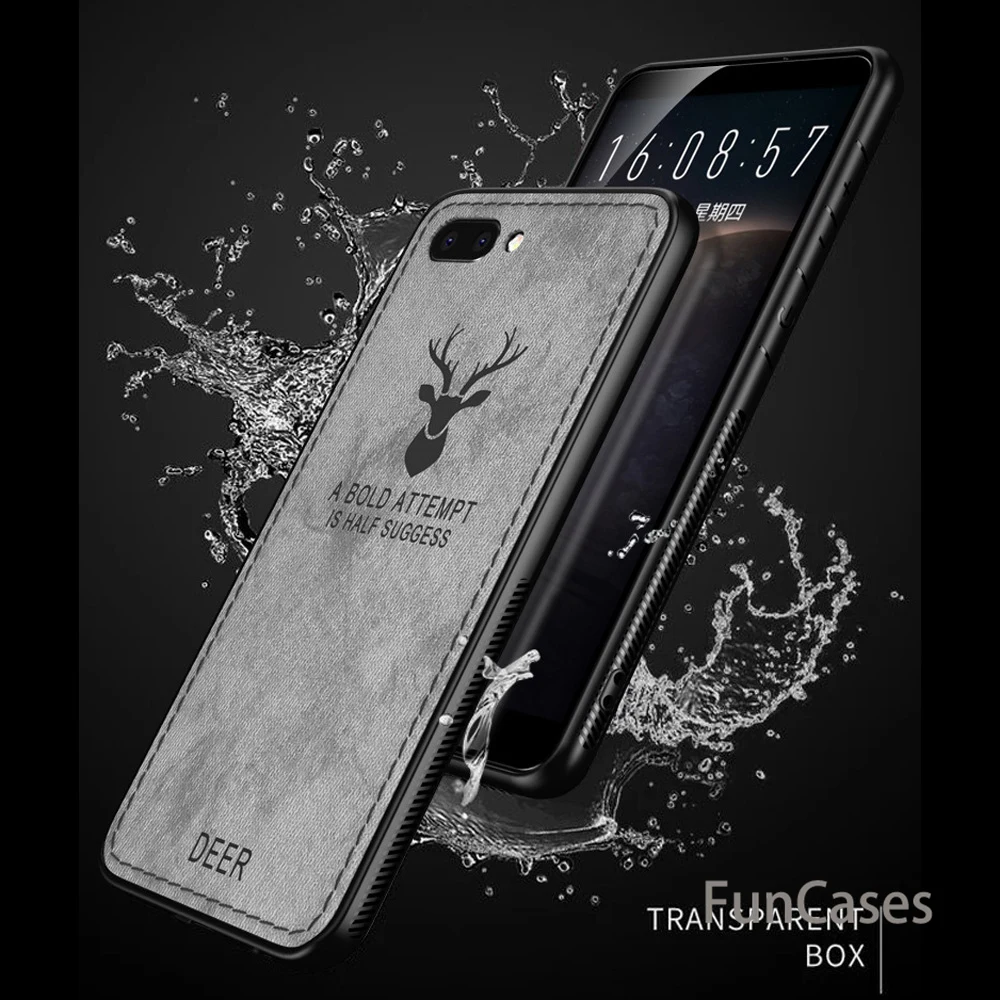 For Xiaomi Mi 8 Lite Case Retro Cloth Skin Deer Pattern Shockproof Cover A2 A1 Fabric Soft TPU Hard (E1213) | Мобильные телефоны и