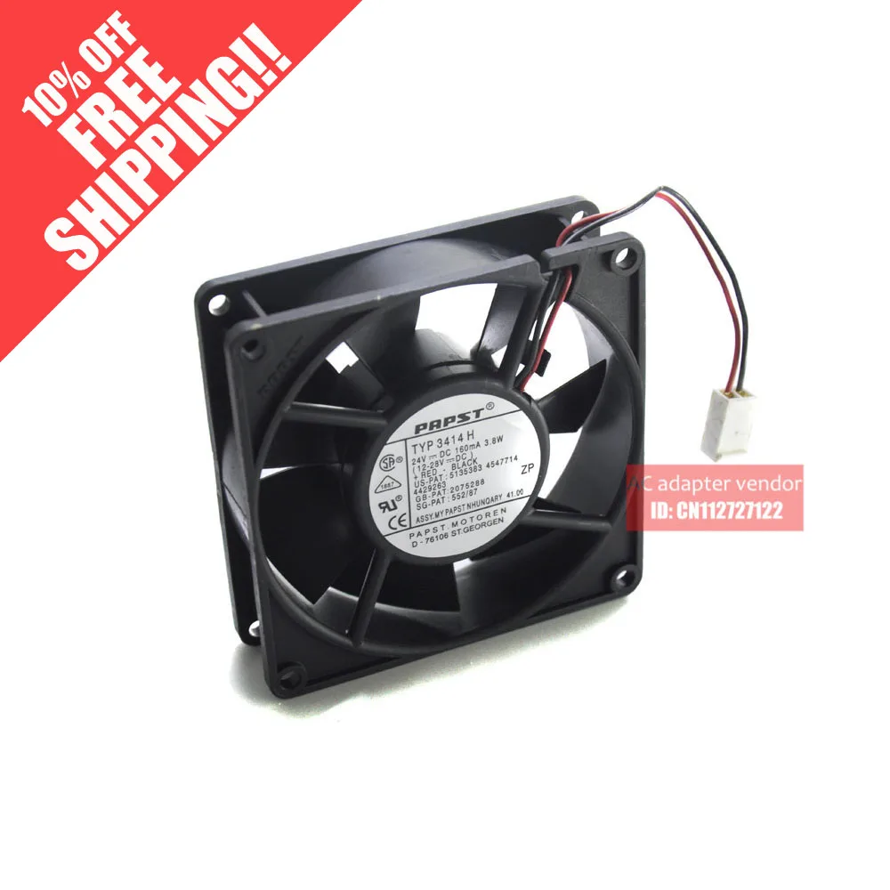 

Germany PAPST TYP3414H 9025 24V DC160MA3.8W [12-28V = DC] Axial Fans