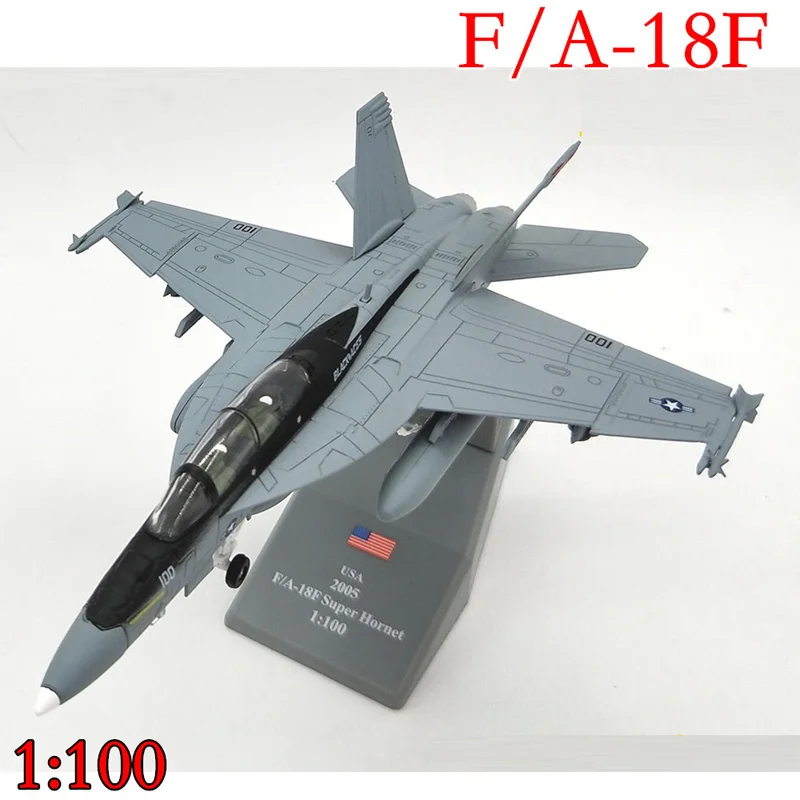 Amer USA F/A 18F Super Hornet самолёт 1/100 Готовая модель из сплава игрушка для