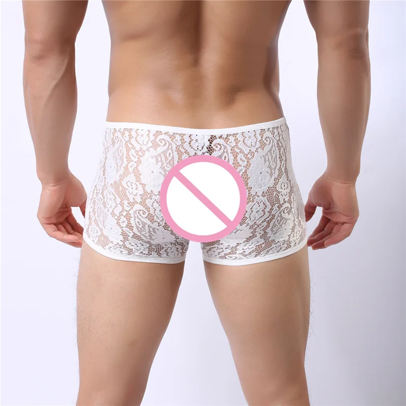 2018 Горячая Распродажа сексуальные кружевные мужские трусы нижнее белье шорты