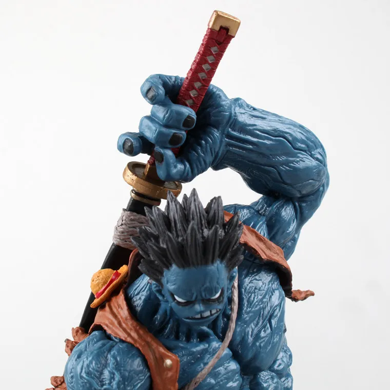 1 шт. аниме одна штука фигурка синий кошмар обезьяна д Луффи ПВХ 18 см Pesadilla Luffy