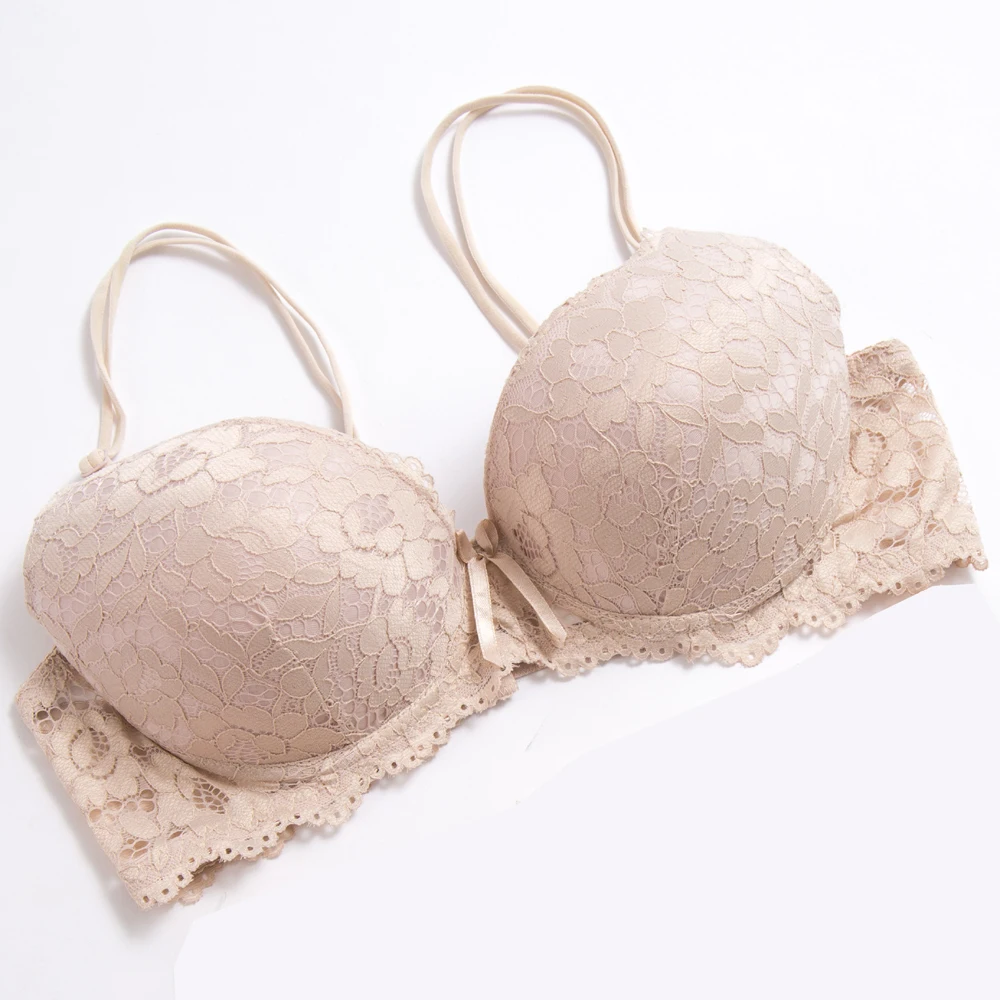 Ludevelop пикантные Кружево Push Up Bra белье Для женщин Нижнее Бельё для девочек Нижнее бельё Вышивка цветочный черный, белый, розовый цвет плюс Размеры Бюстгальтеры для женщин
