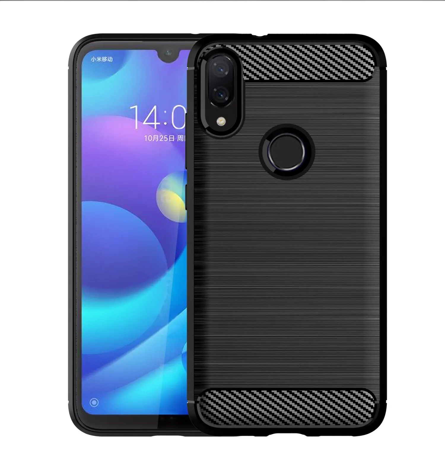Чехол для Xiaomi Redmi 7 Pro мягкий силиконовый чехол из ТПУ углеродного волокна |