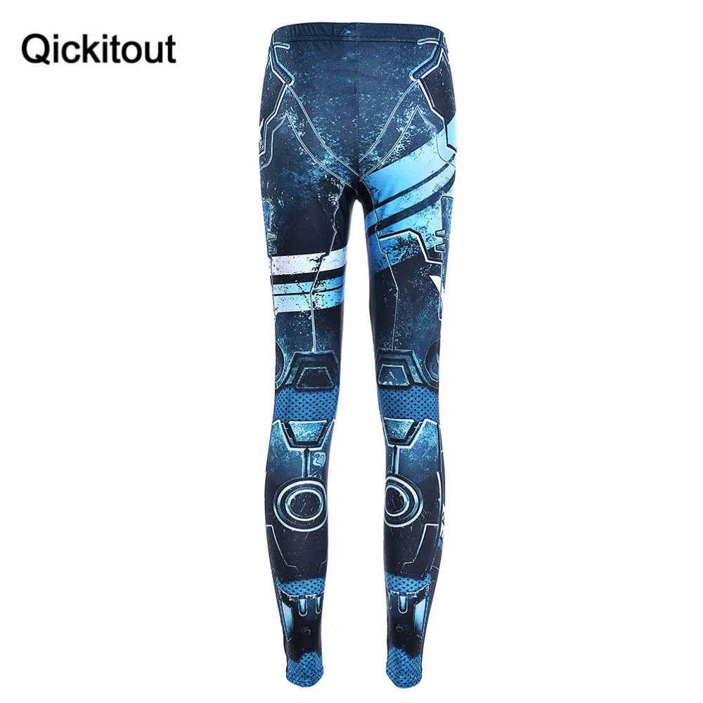 Qickitout леггинсы Популярные летние стильные женские с принтом Трансформеры