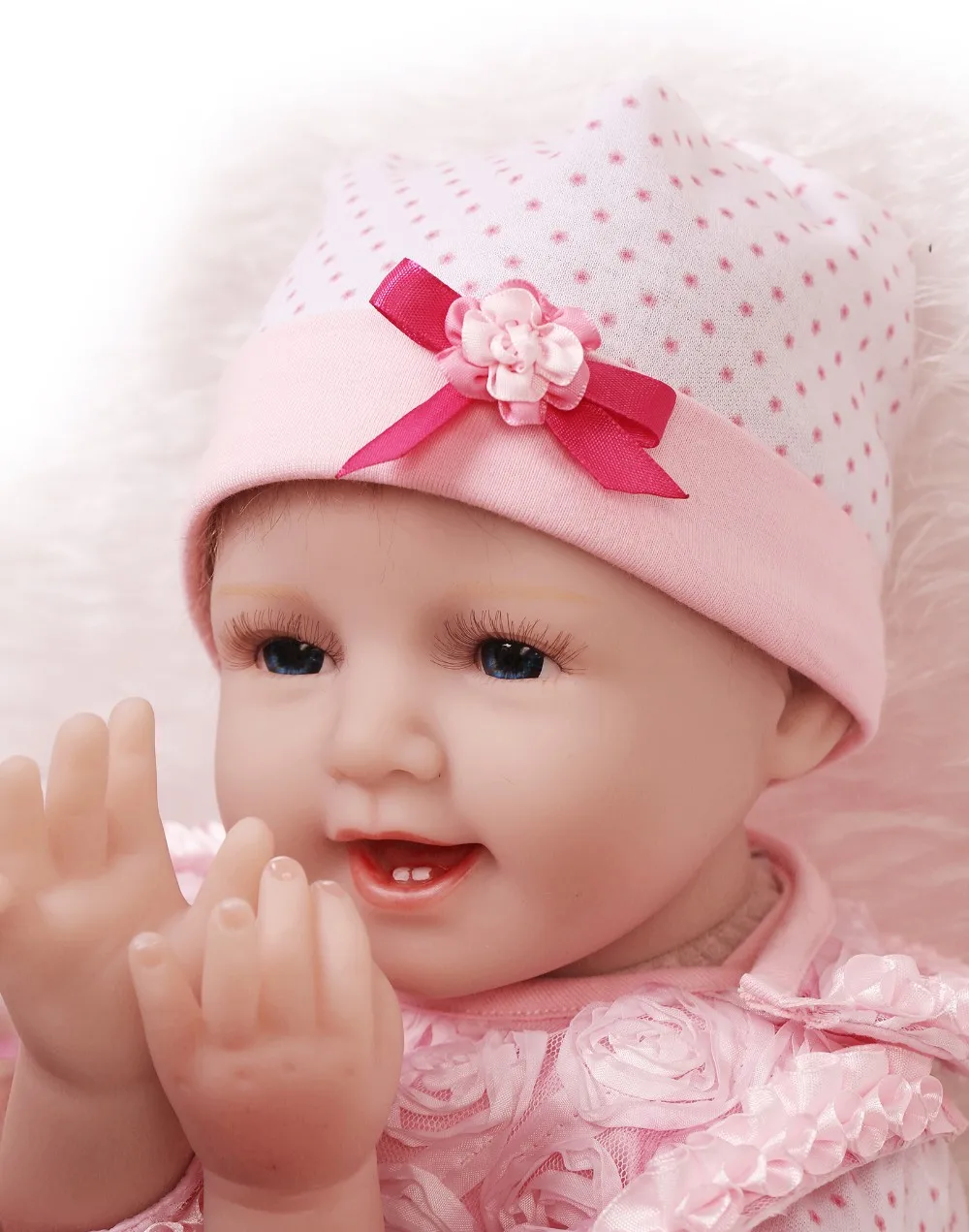 22 дюйма Reborn силиконовый винил ручной работы Реалистичная принцесса малыш кукла