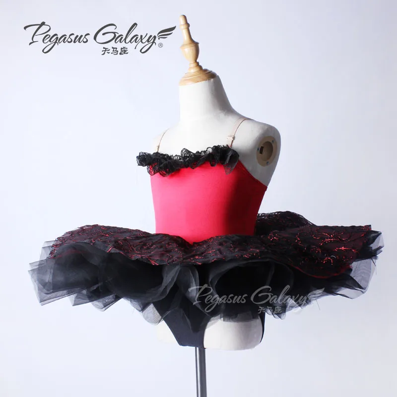 Красный и черный взрослый балетный костюм Лебединое озеро женское платье-трико