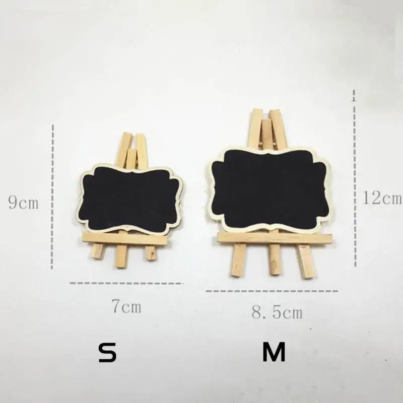1Pcs Wood Short Blackboard Terrarium Figurine Ornament Fairy Garden Landscape Decoration Wedding Number Indicator Plate R3 | Дом и сад