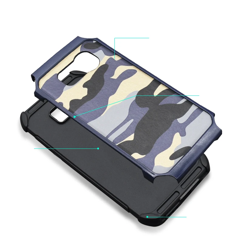 NPHACC 2 in 1 Army Camo Camouflage back cover Hard Plastic and TPU Armor phone cases for Samsung Galaxy S6 S7 Edge s8 plus |