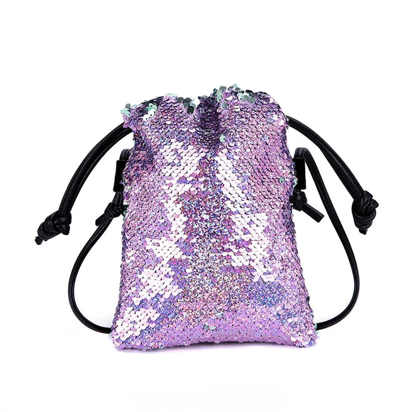 Женский кошелек для монет Sequines Карманный Кошелек девочек квадратный Органайзер