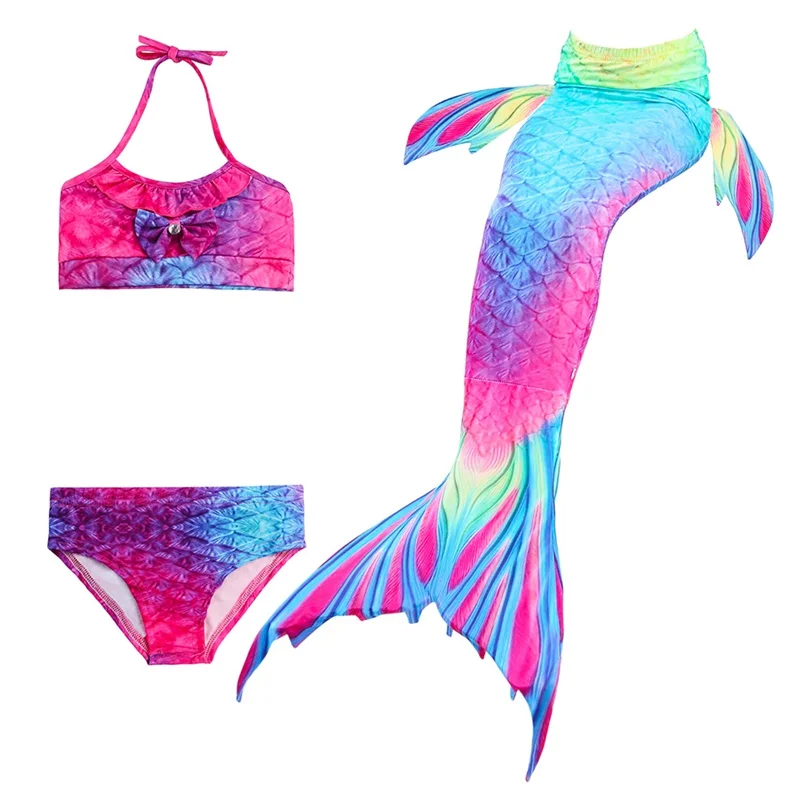 Детский купальный костюм Русалочки для девочек градиентный цвет хвост русалки