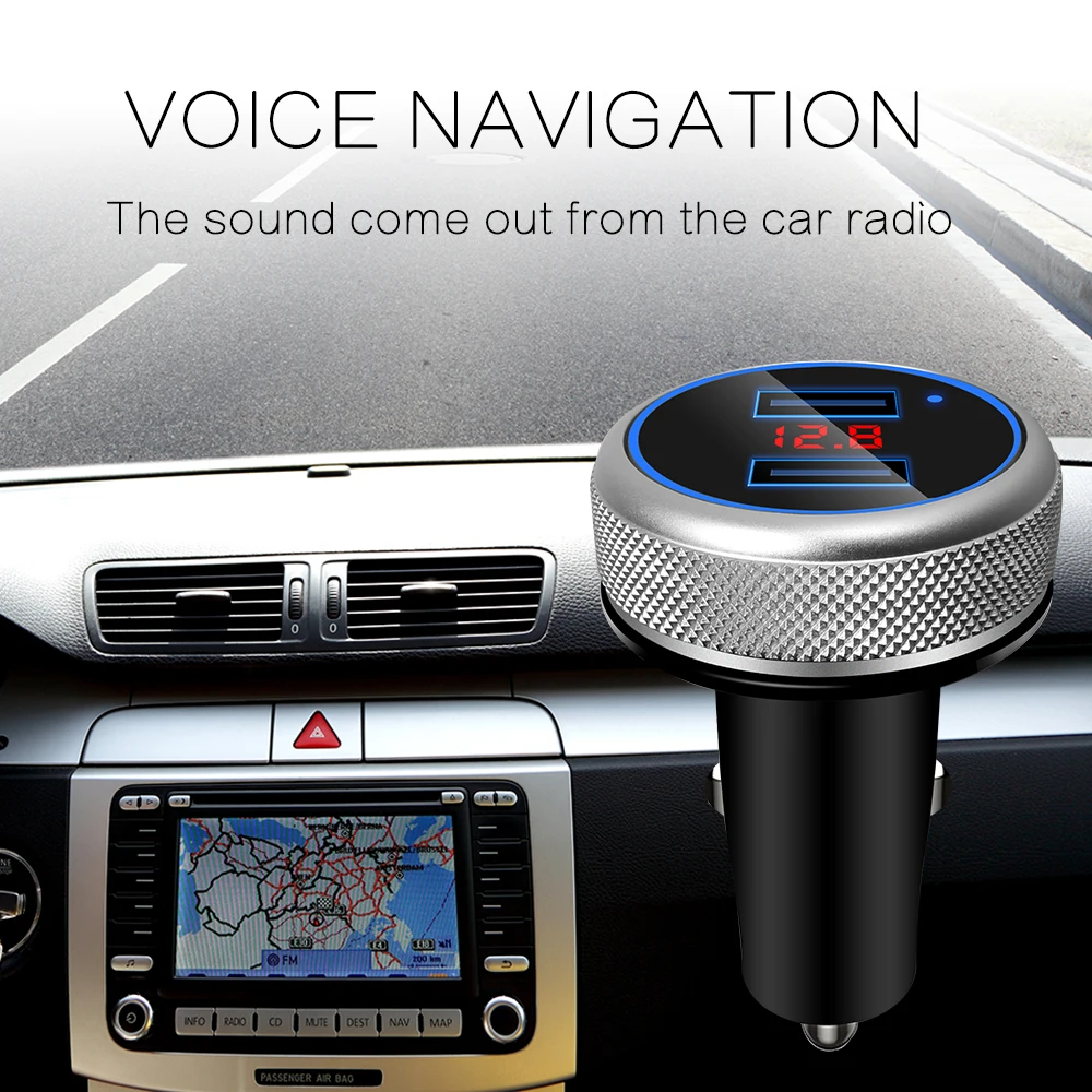 Автомобильный Bluetooth fm передатчик двойной USB Быстрый автомобильный адаптер