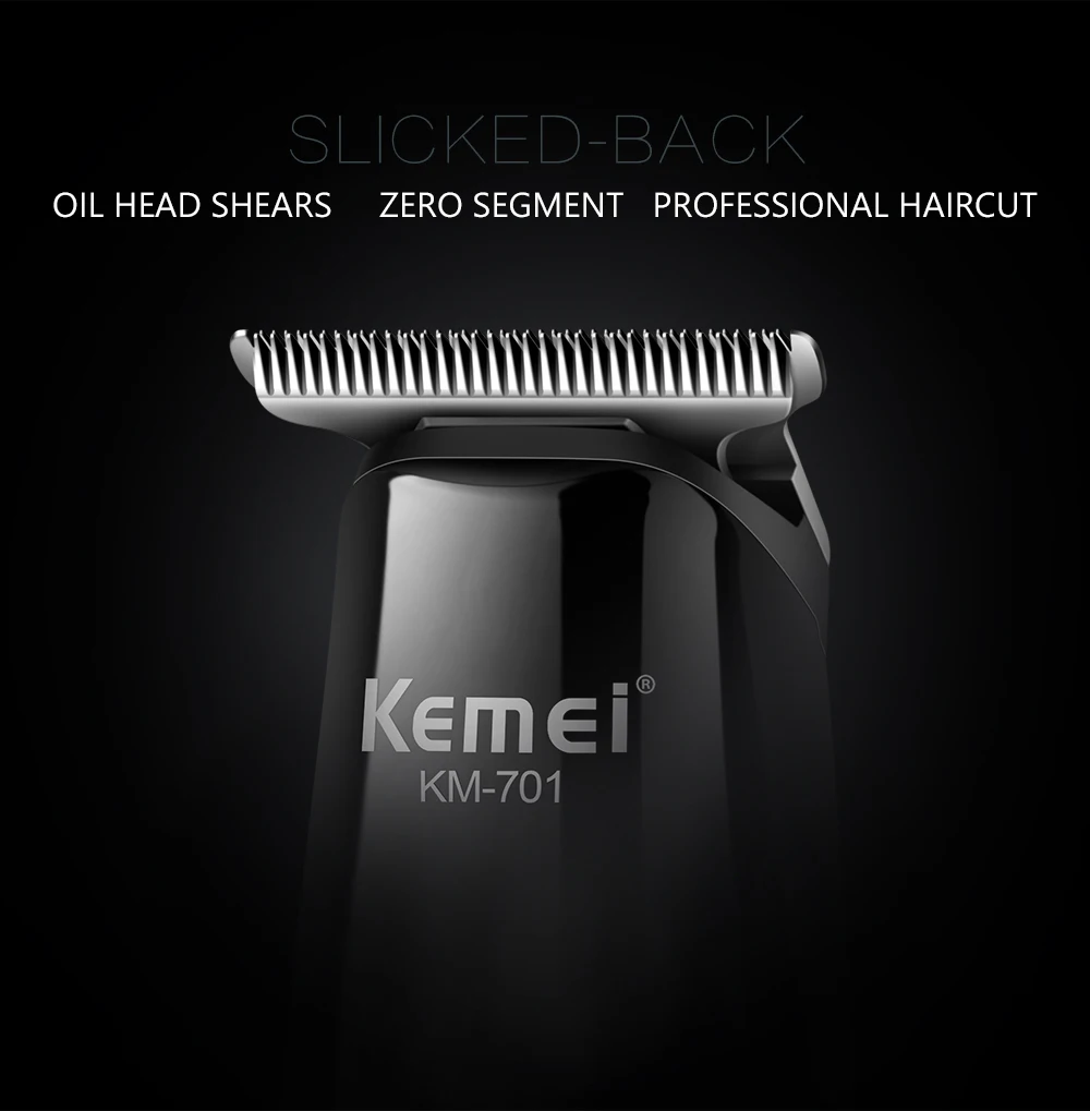 Kemei Slick-back машинка для стрижки волос с проволокой случайных двух различных головок резака и лимит гребни стрижка машина 40D