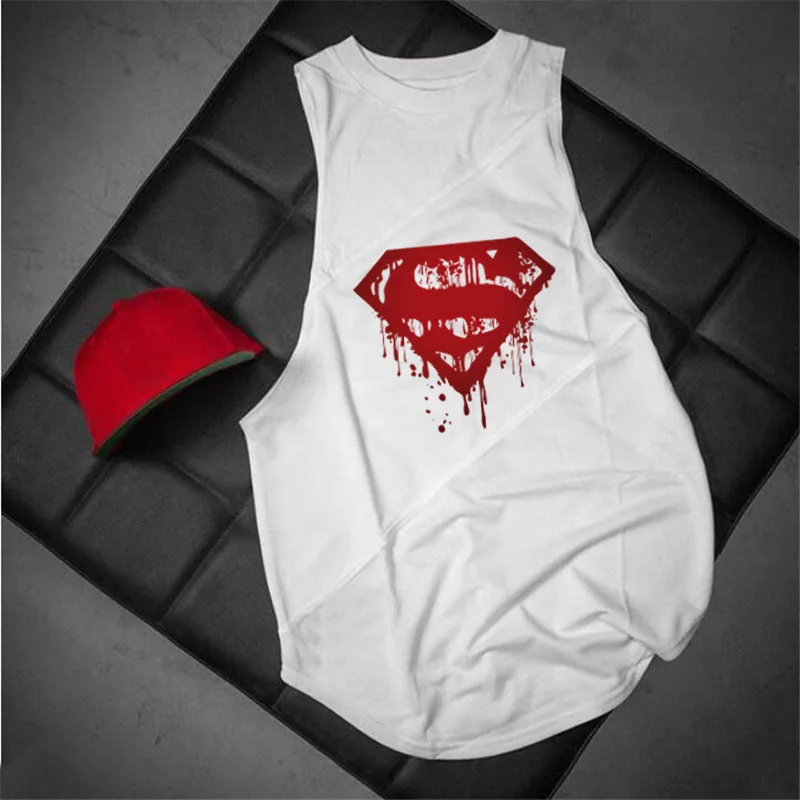 Plus Size Cotton Men Clothing Sleeveless Shirt S Shape Summer Casual Sport White outwear TH004 | Мужская одежда