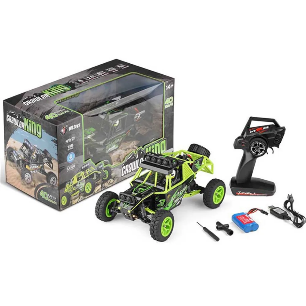 Wltoys 18428 Модернизированный 540 щеточный мотор высокая скорость 40 км/ч 1:18 4D 2 4G RC