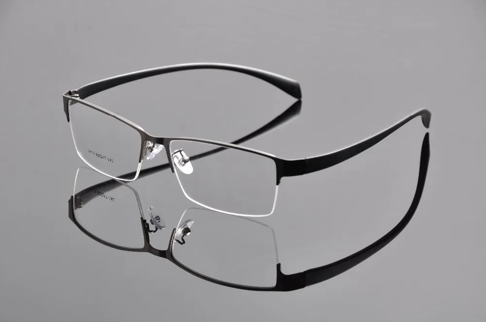 Мужские Оптические очки с полуободковой оправой в металлической оправе |