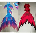 Купальный костюм с хвостом Русалочки для взрослых и детей, индивидуальный детский купальный костюм Русалочки, Моноласты, хвосты для купания купальный комплект для девочек
