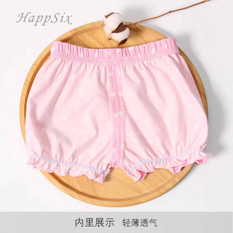 2018New Style Baby Shorts Summer 93%Cotton Girl's Panties soft cute Clothing Pink Dot Underwear Children's | Детская одежда и