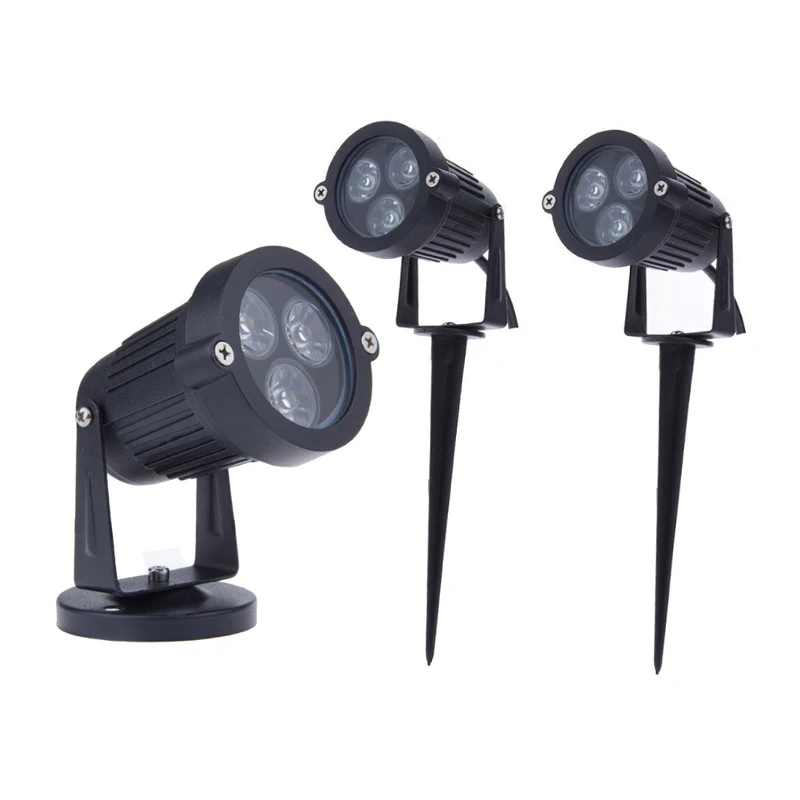 RGB led лампа для газона COB 3 Вт IP65 наружная садовая светодиодная точечная 12 В 110 220