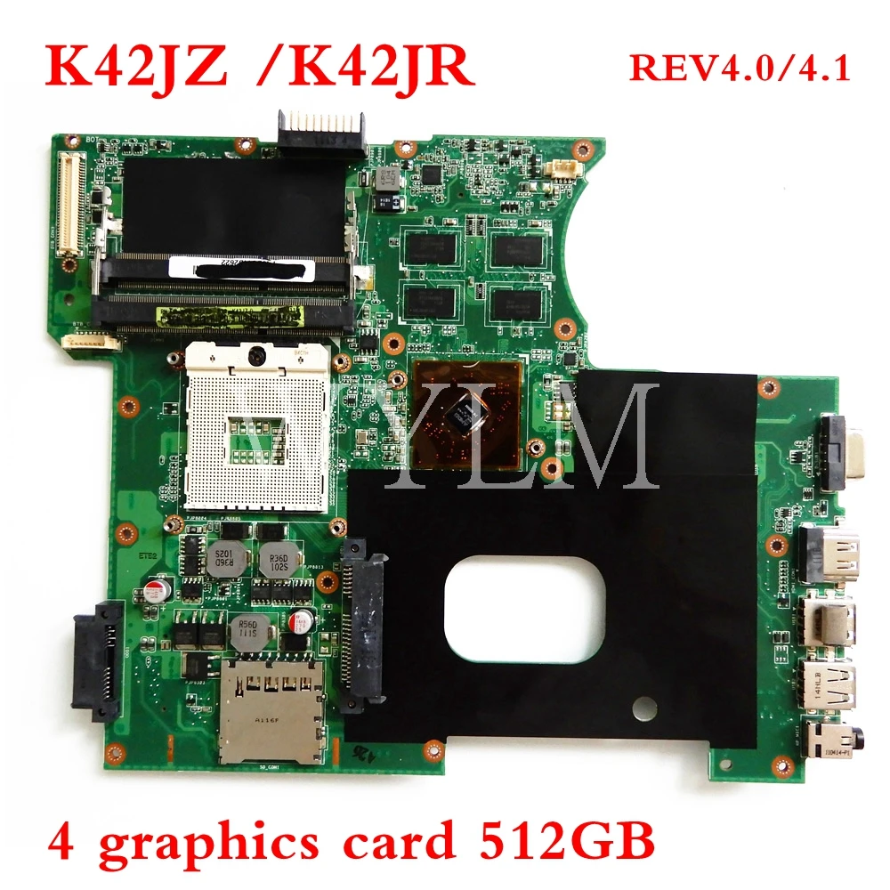 K42JZ 4 видеокарта 512M материнская плата REV4.0/4 1 для ASUS A42J X42J K42J K42JR JK JE JZ JY ноутбука