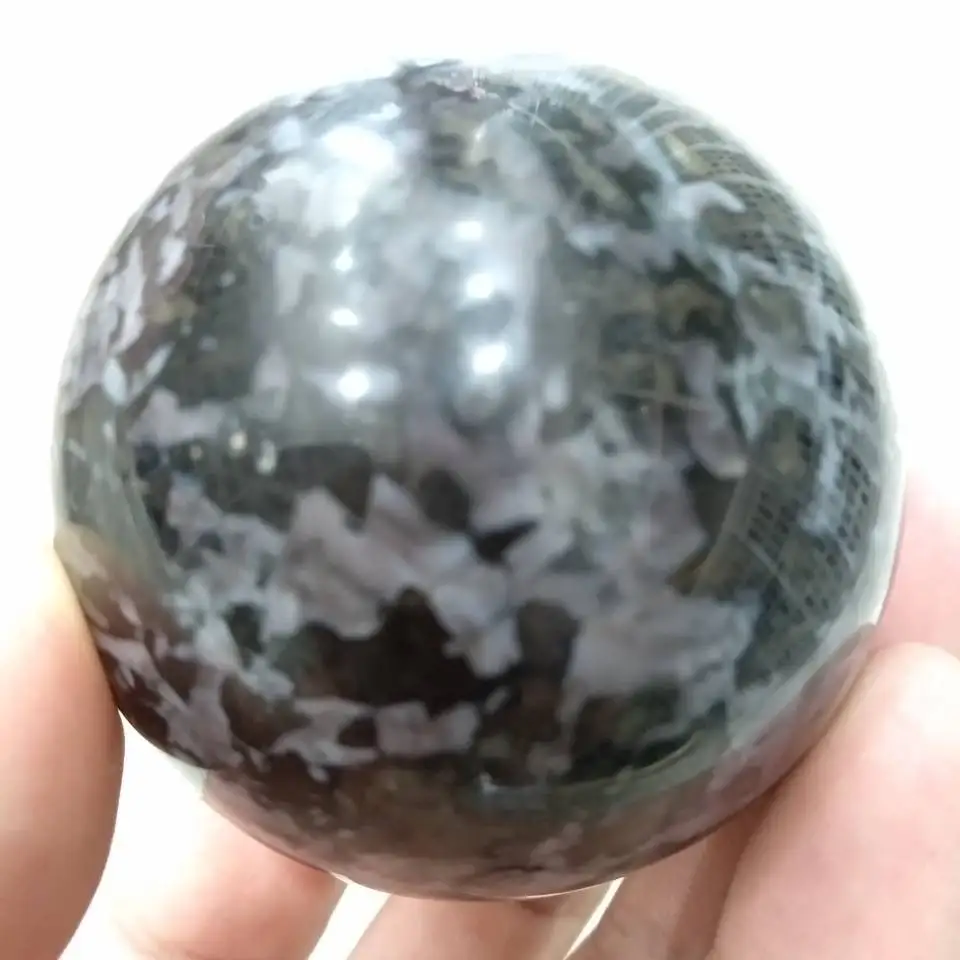 Натуральный полированный шар GABBRO 55 60 мм из мадагаскарской кальциевой