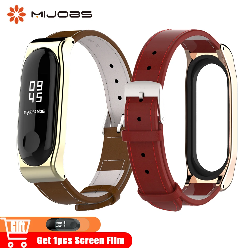 Браслет mi jobs из натуральной кожи mi Band 4, ремешок для Xiaomi mi, браслет 4, стальные аксессуары, Смарт-часы mi Band 3, ремешок на запястье