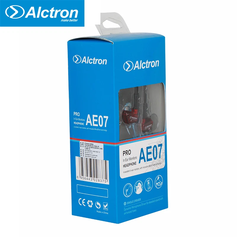 Alctron AE07 3 5 мм стерео наушники вкладыши для мобильный телефон MP3 такой музыки