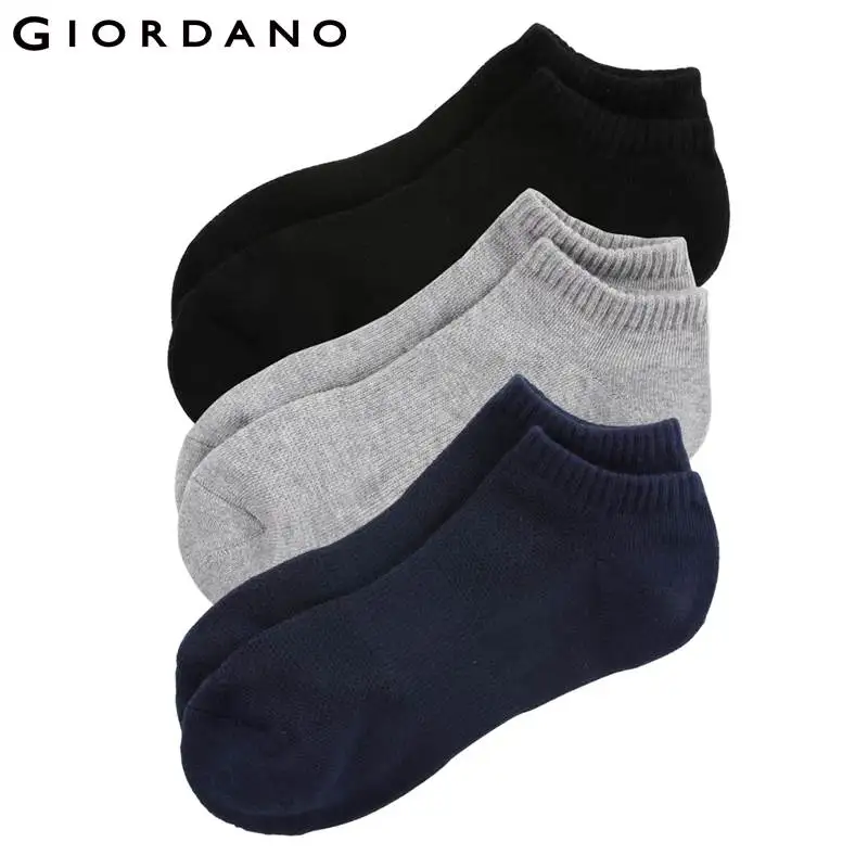 Джордано Для мужчин носки до лодыжки однотонные хлопковые Meias Повседневное