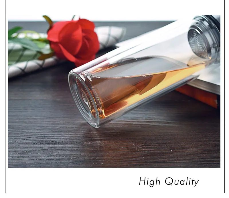 Стеклянная бутылка с двойной изоляцией DIY из нержавеющей стали чайное ситечко чайник термостеклянные чашки целебный чай чашки кружки
