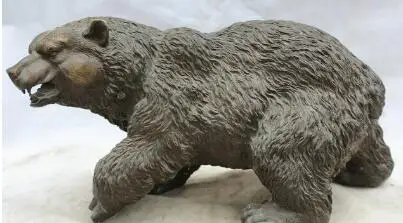 16 &quotкитайская Бронзовая фэн-шуй народная статуя животного Белого моря черного