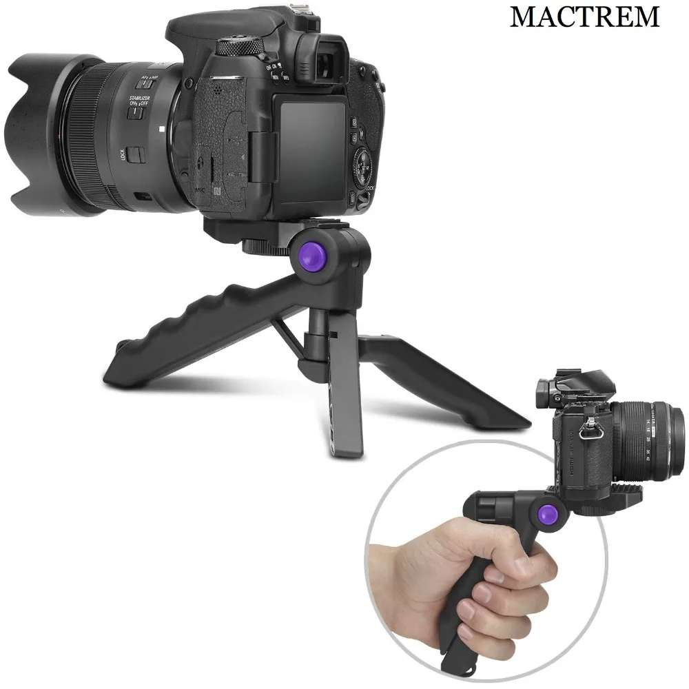MACTREM портативный мини штатив/Мягкая рукоятка пистолета для DSLR аудио рекордера и видеокамеры Gopro монопод