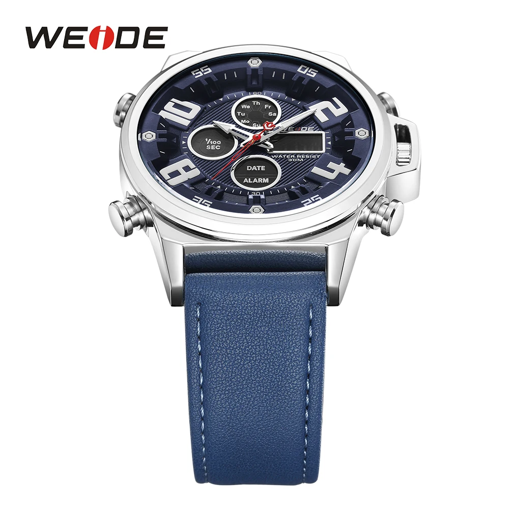 WEIDE спортивные кварцевые наручные часы Аналоговые Цифровые Relogio masculino бренд Reloj Hombre армейские кварцевые военные часы мужские часы