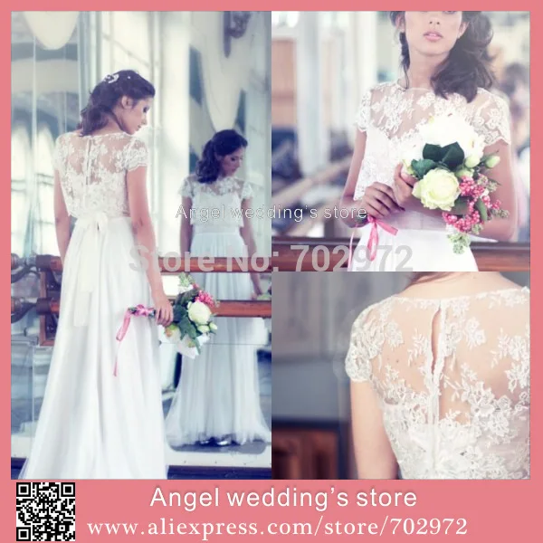 Vestidos noivas 2015 кружева и шифона старинные видеть сквозь назад платье невесты boda