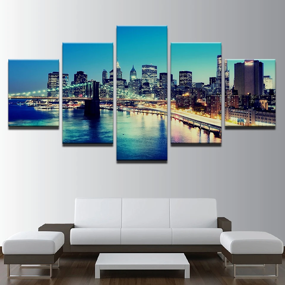 5 шт. настенные картины с изображением моста Бруклина|hd prints|brooklyn bridgecanvas picture |