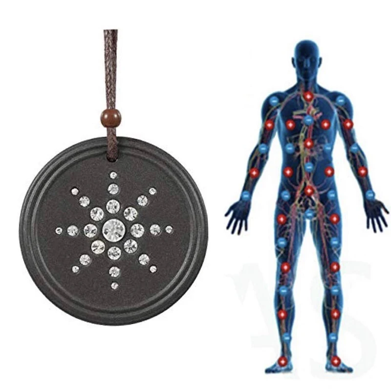 Black Анти EMF радиационная защита Кулон Quantum pendant ожерелье с положительной энергетикой скалярное женское мужское квантовое магнитное поле терапия Спортивное ожерелье s - Окраска металла: Black
