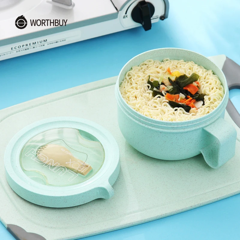 WORTHBUY японская миска для лапши с крышкой посуда детей кухня пшеничная соломенная