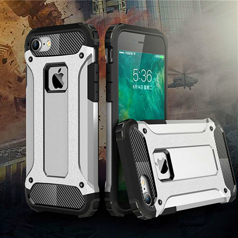 2 в 1 жесткий бронированный Прочный ПК + ТПУ Гибридный защитный чехол на заднюю