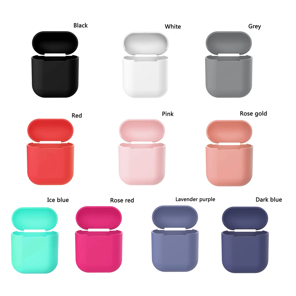 Беспроводная bluetooth гарнитура чехол для зарядки однотонный Простой ТПУ