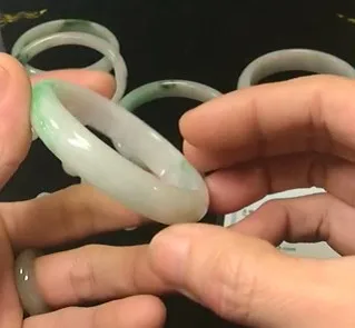 Большой нефрит! Браслет Fidelity natural myanma A Jadeite 54 мм китайский фолк хорошее украшение