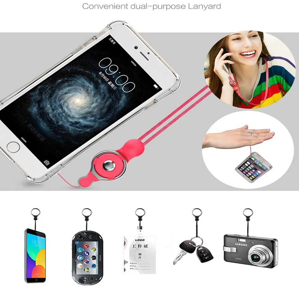 Ascromy 10 шт. ремешок на шею для телефона iPhone ID карты значок ключ Веревка ожерелье