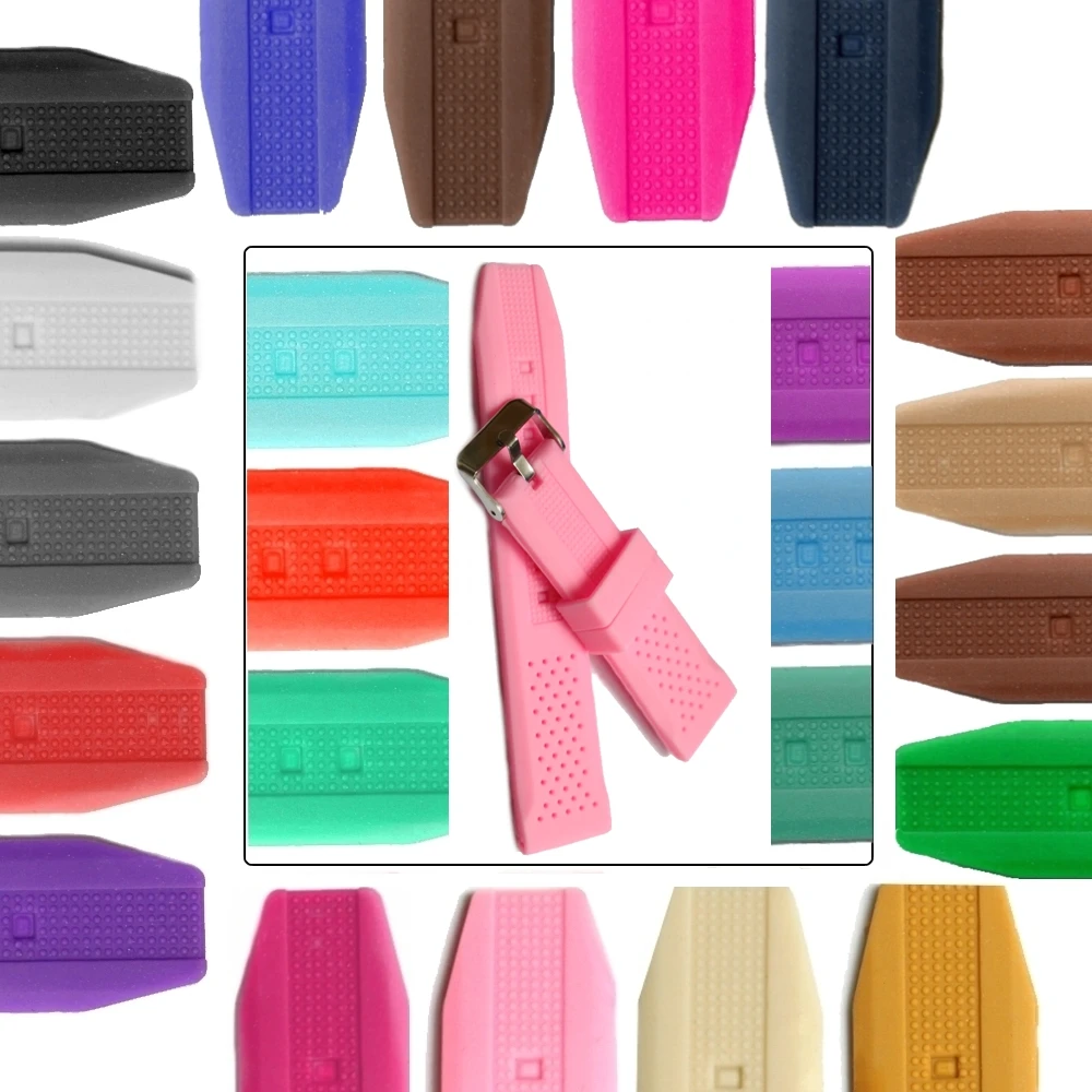 Ремешок силиконовый для женских часов резиновый розовый желеобразный браслет