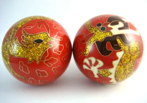 

Baoding Ball Golden Dragon&Phoenix Health Exercise Ball